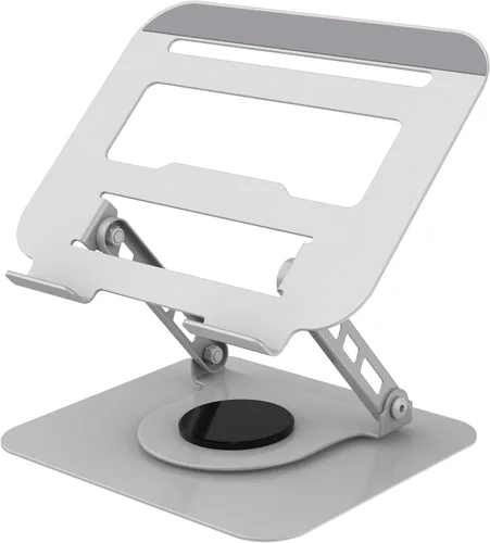 Vista 8 de Soporte ajustable para computadora portátil con rotación de 360° Negro