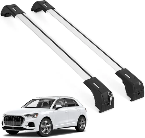 Vista 18 de ERKUL Barras Transversales de Techo para Audi Q3 2012-2018 Barras Transversales de Aluminio con Candado Antirrobo para Techo Compatible con Negro