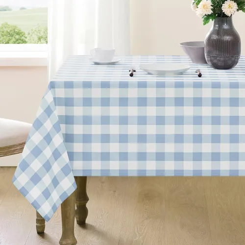 Vista 11 de Mantel a cuadros rectangular de gingham, impermeable, sin arrugas, manteles de búfalo a cuadros para mesa, lavables para comedor, fiestas y picnic