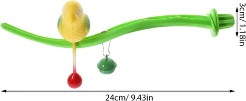 Vista 4 de POPETPOP Swing Bird Model Bird Perch Toy Plastic Cage Stand Simulation Fake Cage Toy Periquitos Perca Divertidas Burlas para cacatúas Cacatúas
