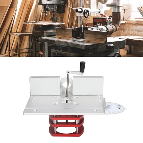 Vista 4 de Elevador de enrutador de precisión, elevación de enrutador y enrutador de carpintería, placa de inserción de mesa con placa superior, elevación