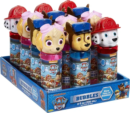 Vista 5 de Little Kids Paw Patrol Skye Marshall Chase - Paquete de recuerdos de fiesta de 8 onzas con burbujas y varita, paquete de 12, multicolor