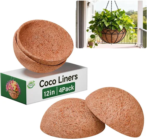 Vista 11 de Halatool Paquete de 2 revestimientos de coco de 12 pulgadas para cestas