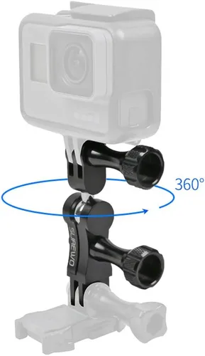 Vista 9 de Adaptador de montaje de rótula de rotación de 360 grados de aleación de aluminio, accesorios de extensión de pivote de montaje de brazo giratorio