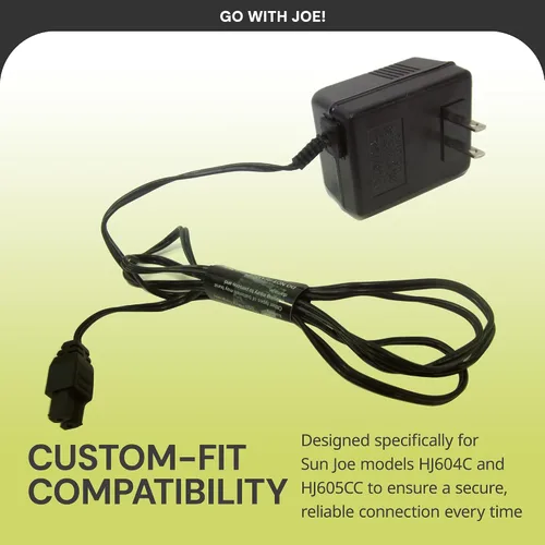 Vista 5 de Sun Joe HJ604C-CHRG Cargador para HJ604C y HJ605CC Cortasetos inalámbrico y cizalla de césped, cable de carga de repuesto original del fabricante, 9