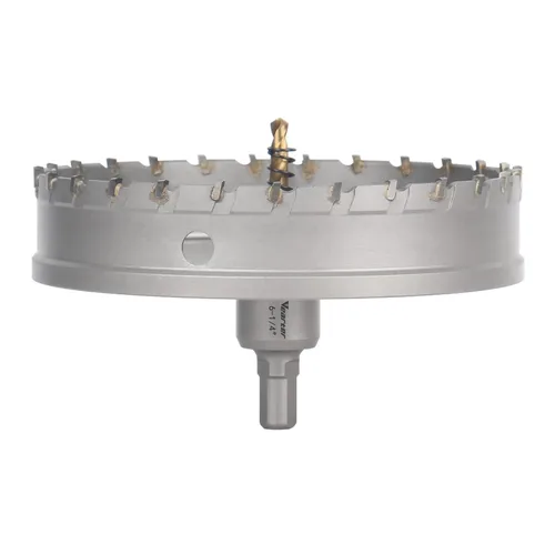 Vista 16 de Sierra perforadora de carburo de 1-1/2 pulgadas (1.496 in) para metal duro, cortador de agujeros con punta de carburo de tungsteno con broca piloto