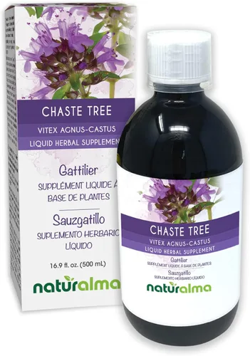 Vista 9 de Naturalma Chaste Tree (Vitex Agnus-castus) Tintura sin alcohol de frutas - Extracto líquido en gotas de 4 onzas líquidas - Suplemento de hierbas