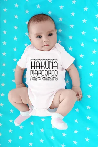 Vista 4 de CBTwear Hakuna Mapoopoo I Got a Surprise for You - Divertido regalo para bebé, lindo mono de una pieza para bebé