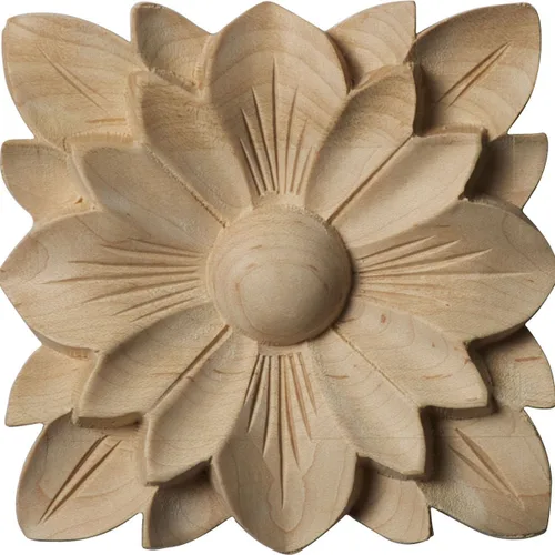 Vista 9 de Ekena Millwork ROS03X03SPAL Roseta cuadrada primaveral, 3 1/2"W x 3 1/2"H x 1/2"P, aliso