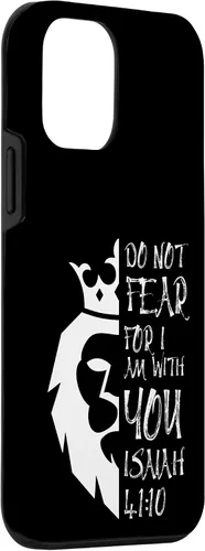 Vista 3 de iPhone 12 mini No temas por yo estoy contigo Isaías 41:10 Biblia Versículo león caso