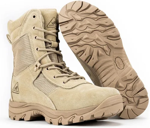 Vista 4 de Ryno Gear Botas tácticas de combate con forro CoolMax (beige)