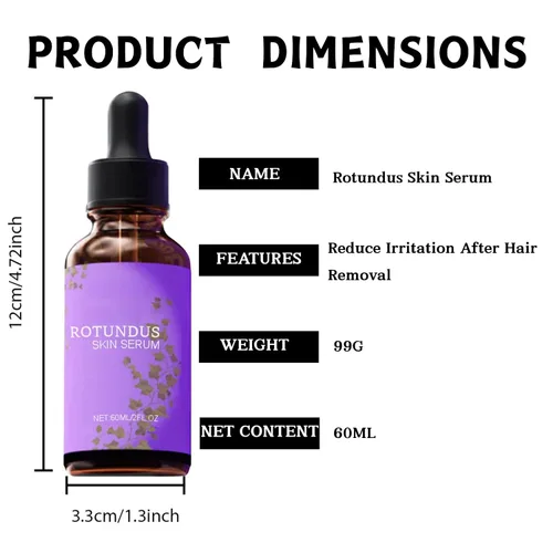 Vista 7 de 2 sueros para piel Rotundus, aceite Rotundus, esencia reparadora de depilación, aceite corporal hidratante natural, calmante y suave, adecuado