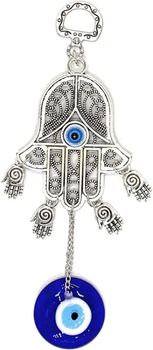 Vista 7 de LUCKBOOSTIUM Lucky Blue Evil Eye - Colgante colgante de ojo malvado, signo de protección y bendición, bonito dije para llaves del hogar, bolsa