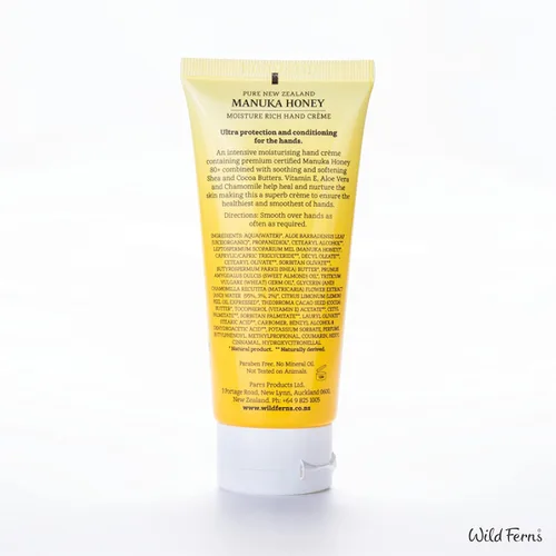 Vista 3 de Wild Ferns Crema de manos rica en humedad con miel de Manuka, 99% natural, 3.4 fl oz