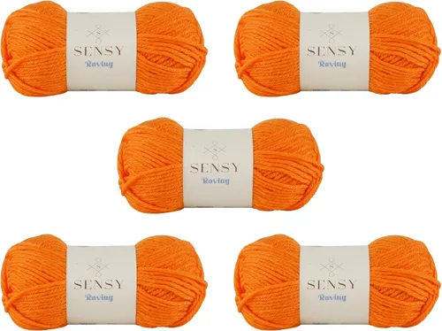 Vista 28 de Sensy Roving - Ovillo de lana multicolor, 3.5 onzas, 132 yardas, calibre 5, voluminoso (otoño)