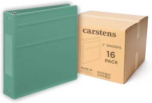 Vista 17 de Carstens Carpeta de 3 Anillos de Servicio Pesado de 2 Pulgadas - Apertura Lateral, Negro, Plástico Duradero, Anillos Sin Espacios, Cubiertas