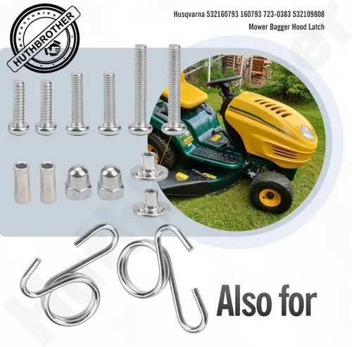 Vista 6 de Kit de montaje de campana de ensacadora/pestillo de canaleta para piezas de repuesto Craftsman Bagger Parts 109808X 109808X 160793, también