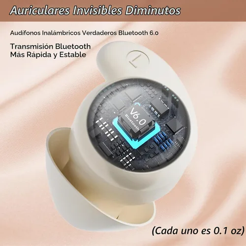 Vista 6 de IFECCO - Audífonos invisibles para dormir con Bluetooth 6.0, auriculares inalámbricos para dormir de lado, cómodo bloqueo de ruido, IPX6 impermeable