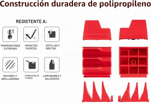 Vista 4 de TEKTON Juego de organizador de llaves modulares de 80 herramientas (negro) OTM92180 Fabricado en Estados Unidos