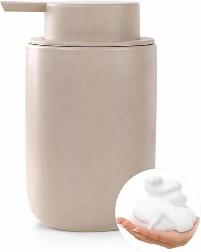Vista 9 de BosilunLife Dispensador de jabón de espuma, dispensador de bomba de mano albaricoque