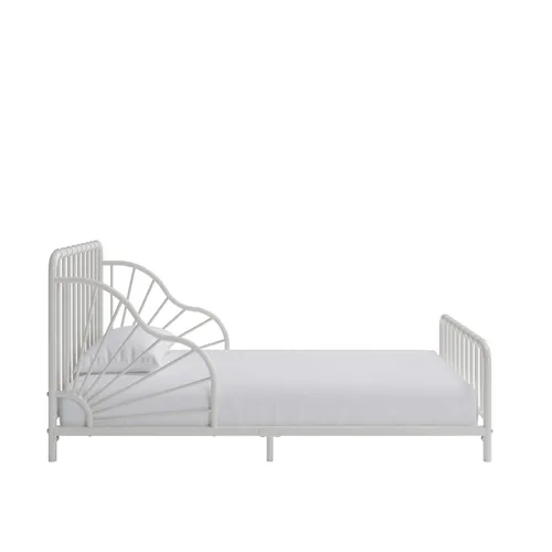 Vista 6 de Little Seeds Quinn - Cama infantil de metal caprichoso, color blanco roto
