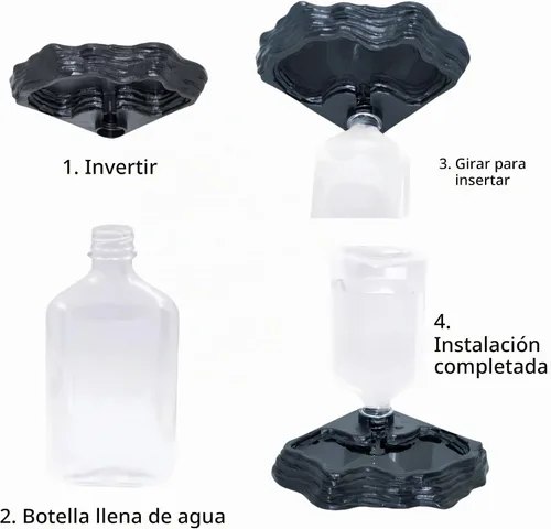 Vista 5 de Lizard - Dispensador automático de cuenco de agua con diseño de Negro
