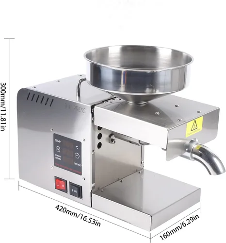 Vista 2 de Máquina de prensa de aceite automática comercial, acero inoxidable automático, extractor de prensa de aceite, aceite orgánico para aguacate, coco