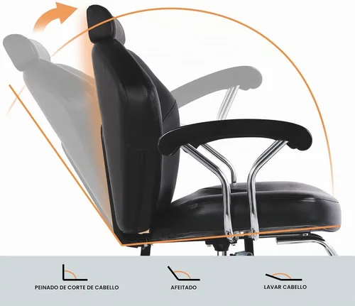 Vista 7 de Artist hand Silla de barbero multiusos para peluquería Silla de salón de barbería Heavy Duty Hydraulic Pump, Multi-functional, 360° Swivel