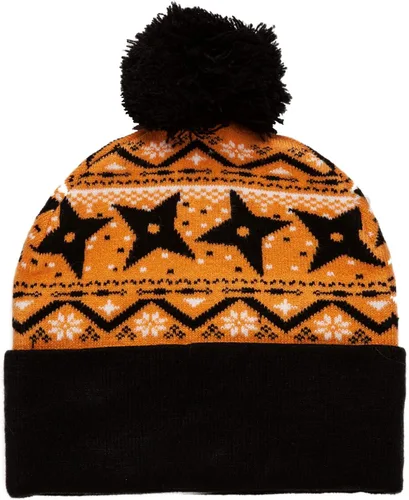 Vista 2 de Naruto Shippuden Hidden Leaf Village - Gorro para adulto (negro/naranja), Naranja