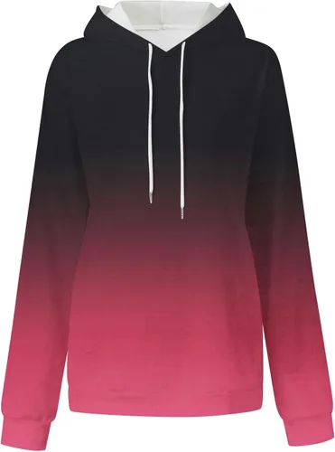 Vista 5 de Chaquetas de abrigo para mujer, estilo casual, estampadas, de manga larga, casuales, holgadas, sudaderas con bolsillos