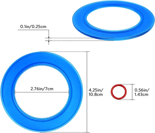Vista 2 de JOVITEC 7301111-0070A - Kit de sello de válvula de descarga para inodoros estándar americanos, compatible con piezas de repuesto para inodoros