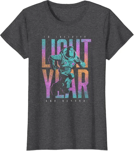 Vista 4 de Disney Pixar Lightyear Buzz Lightyear To Infinity And Beyond Camiseta, Negro