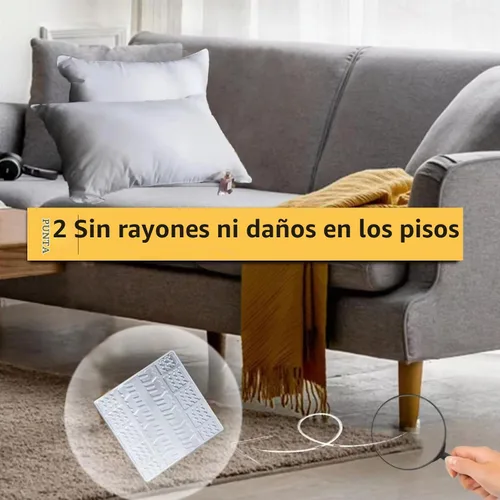 Vista 4 de Almohadillas Antideslizantes para Muebles, 12 Piezas Transparentes Sin Deslizamiento Agarraderas para Muebles, Almohadillas Autoadhesivas