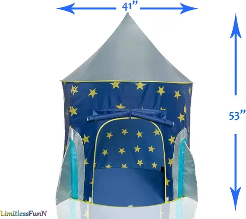 Vista 5 de Tienda de campaña y luces para niños, casa de juegos de castillo para niños, 41 x 53 pulgadas