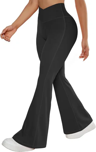 Vista 6 de SUUKSESS Leggings acampanados para mujer, pantalones de yoga de cintura alta con corte de bota y levantamiento de glúteos