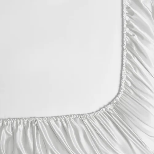 Vista 3 de Royal Home Collection Juego de ropa de cama sedosa de 4 piezas, 600 hilos, juego de sábanas de satén sedoso para caravana, tamaño Queen corto, se