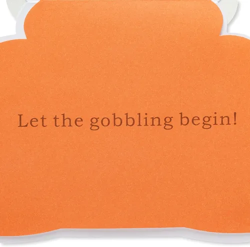 Vista 3 de Papyrus Tarjeta de Acción de Gracias para niños (Let the Gobbling Begin)
