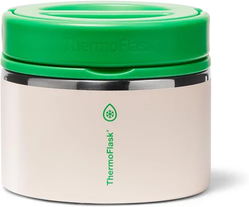 Vista 27 de ThermoFlask Tarro de alimentos aislado con tapa a prueba de fugas (12 onzas, negro) - Recipientes de alimentos de acero inoxidable para comidas