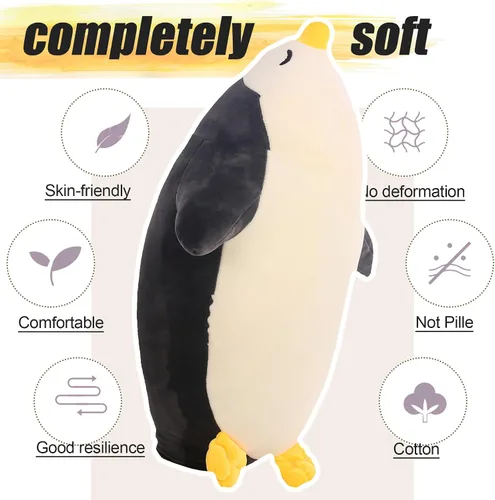 Vista 3 de DENTRUN Muñecas de pingüino de peluche a granel, lindos juguetes de peluche de pingüino para niños, niñas, adultos, regalo de cumpleaños, Navidad