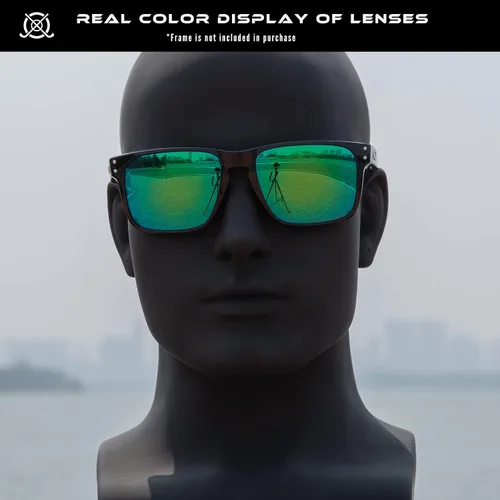 Vista 6 de SOLODAD Lentes de repuesto para gafas de sol Oakley Holbrook XL OO9417 polarizadas-verde esmeralda