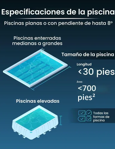 Vista 8 de Aspiradora robótica automática para piscinas, apertura de piscina resistente, entrada de succión ultra ancha de 360°, bolsa extragrande de 1.85