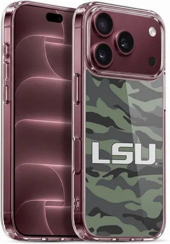 Vista 118 de Head Case Designs Funda de gel suave con licencia oficial de la Universidad Estatal de Louisiana LSU Camou compatible con Apple iPhone 7 Plus/iPhone