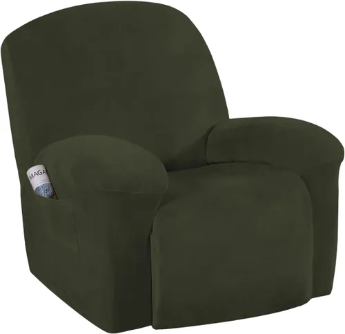 Vista 27 de H.VERSAILTEX Fundas elásticas para sillón reclinable, Funda para silla reclinable, Funda para sofá, 1 pieza, moderna, de terciopelo, elegante