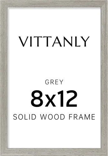 Vista 133 de Vittanly - Marco de fotos de 4 x 6 pulgadas de madera maciza con plexiglás, incluye paspartú de 3,5 x 5, para colgar en la pared o poner sobre una