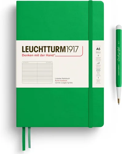 Vista 16 de LEUCHTTURM1917 373976 Cuaderno mediano (A5), tapa dura, 251 páginas numeradas, cereza, liso