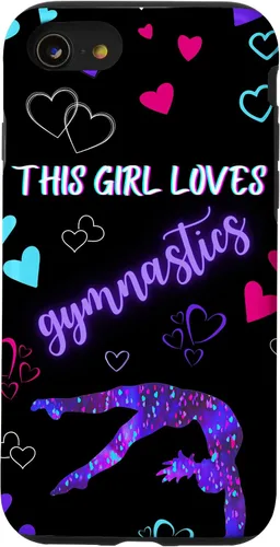 Vista 18 de Funda para iPhone 16 Gymnast This Girl Heart Loves Gymnastics Pink Teal