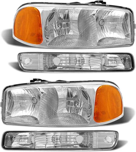 Vista 13 de AS Conjunto de faros delanteros compatible con 2007 2008 2009 2010 2011 2012 2013 2014 Sierra/07-13 GMC Sierra 1500/07-14 GMC Sierra 1500HD 2500HD
