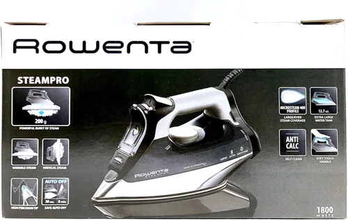 Vista 6 de Rowenta Steam Pro - Plancha profesional de 1800 vatios con encendido/apagado automático, 400 agujeros