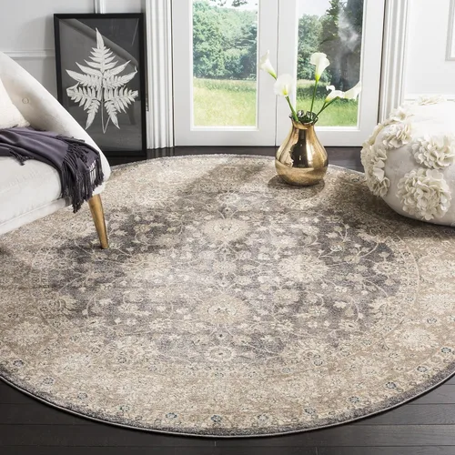 Vista 50 de Safavieh Sofia Collection SOF330B, tapete clásico color gris claro y beige, Polipropileno