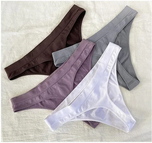 Vista 3 de Tangas francesas de cintura alta bragas de alta elasticidad sin costuras tangas